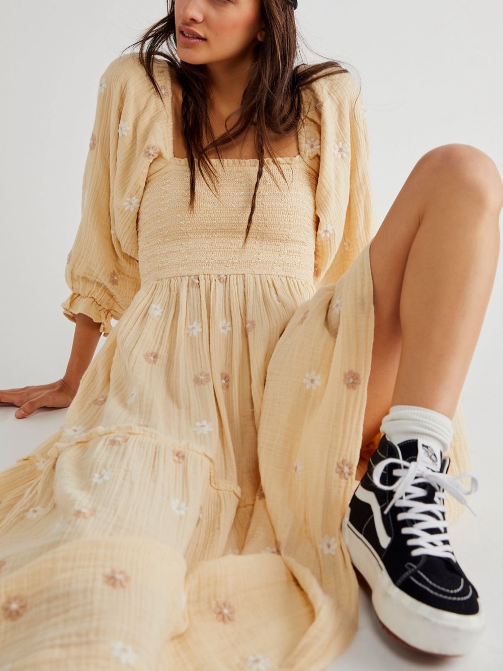 Free People Dahlia Embroidered Maxi Dress